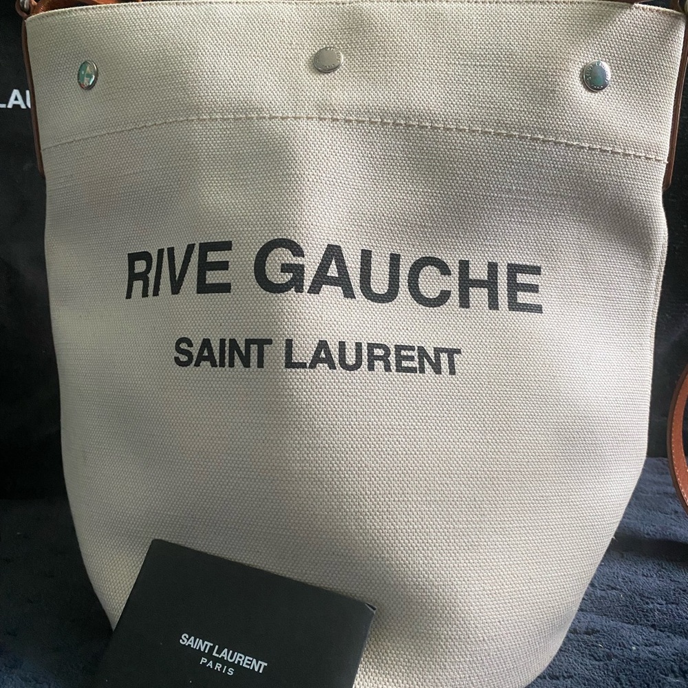 YSL Yves Saint Laurent Rive Gauche Canvas Bag